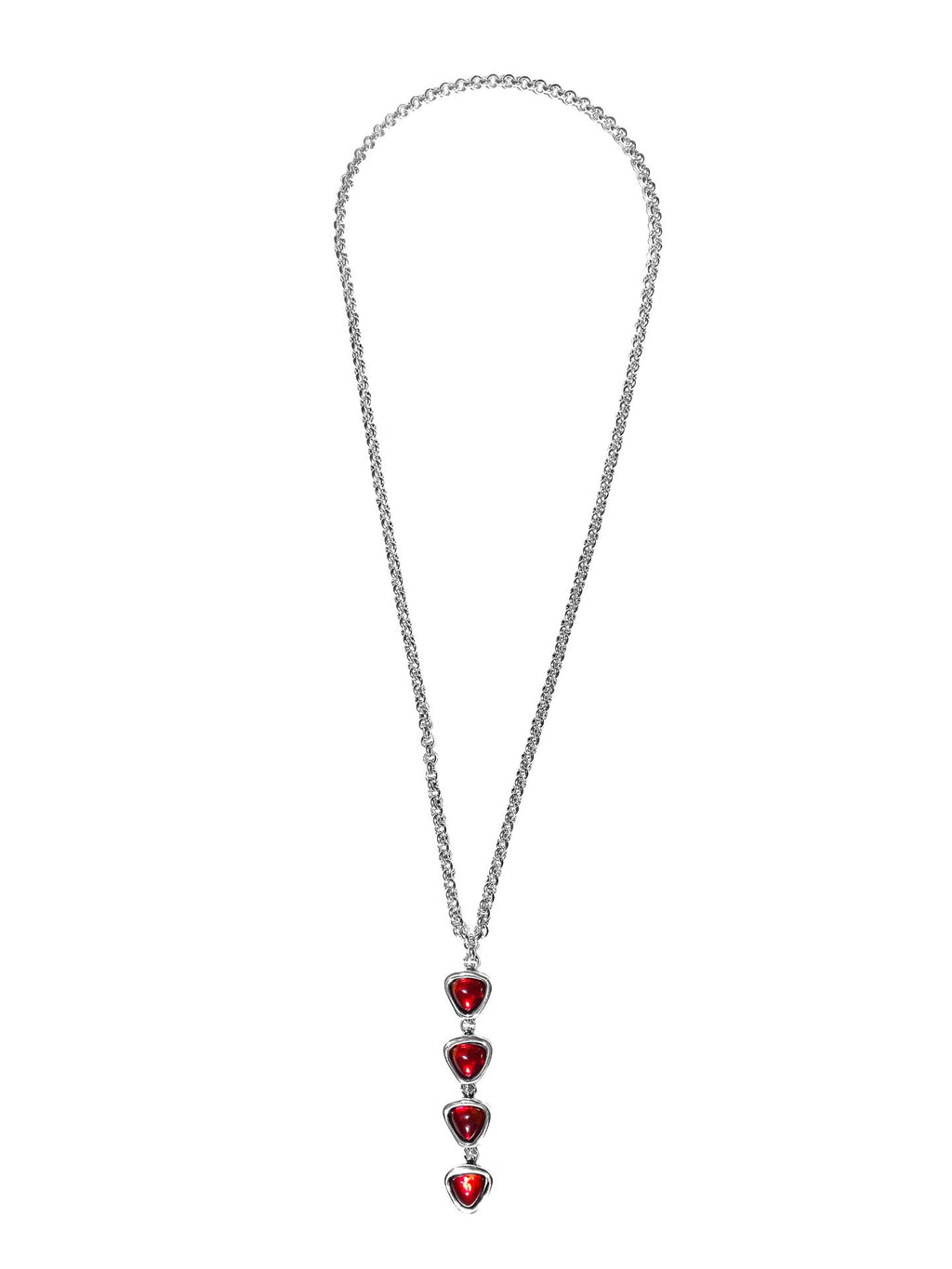 Collar con baño de plata y cristal