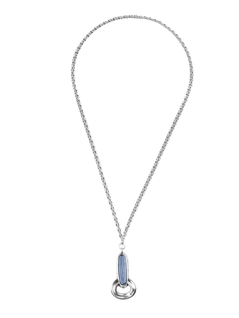 Collar con baño de plata y cristal