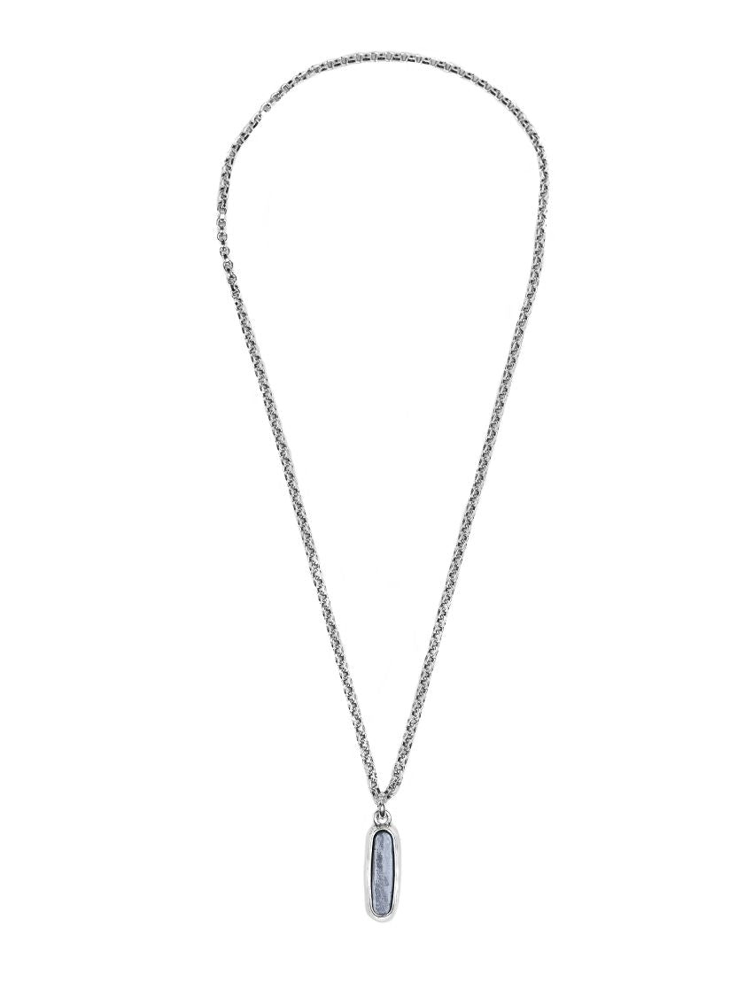 Collar con baño de plata y cristal