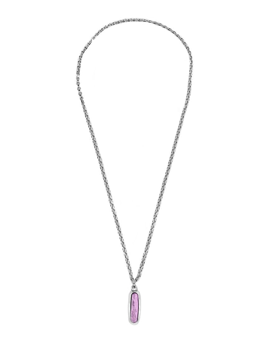Collar con baño de plata y cristal