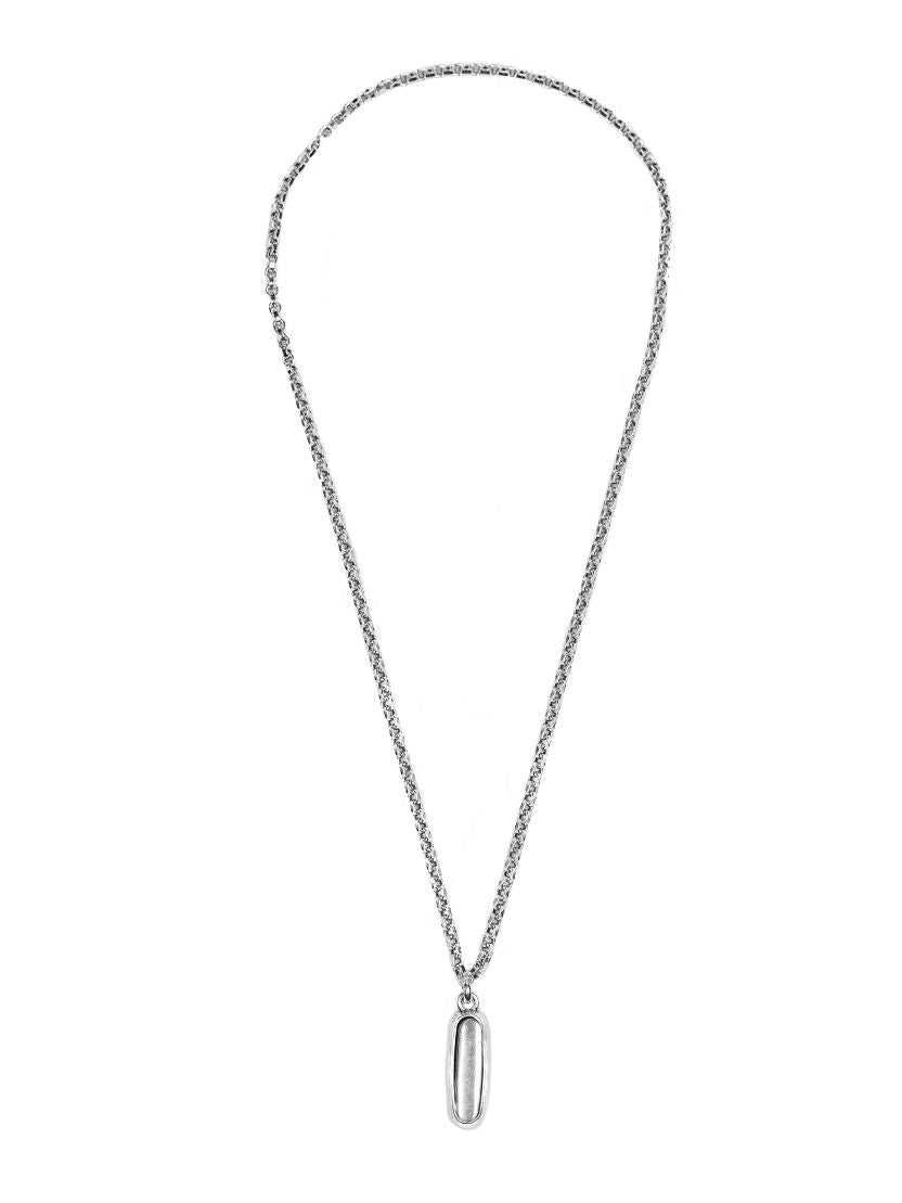 Collar con baño de plata y cristal