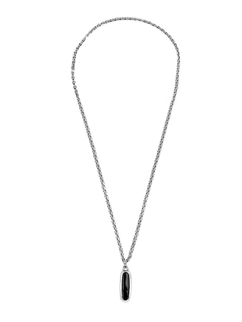 Collar con baño de plata y cristal