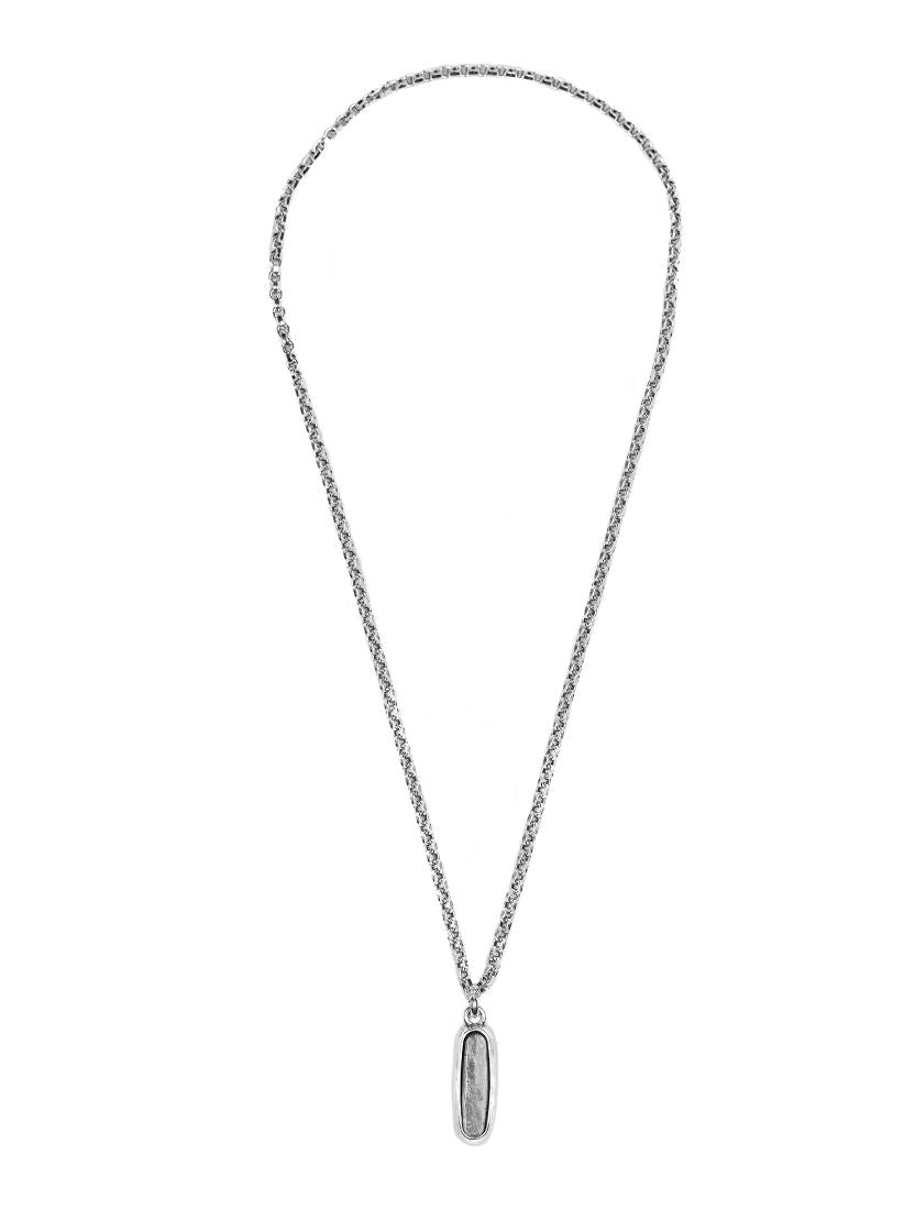 Collar con baño de plata y cristal