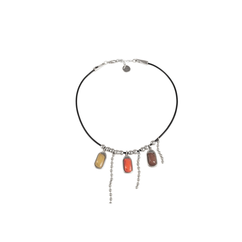 Collar Aurora con cuero