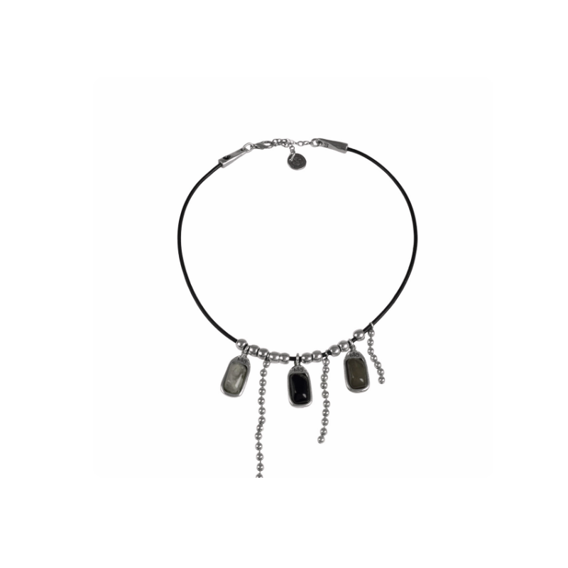 Collar Aurora con cuero