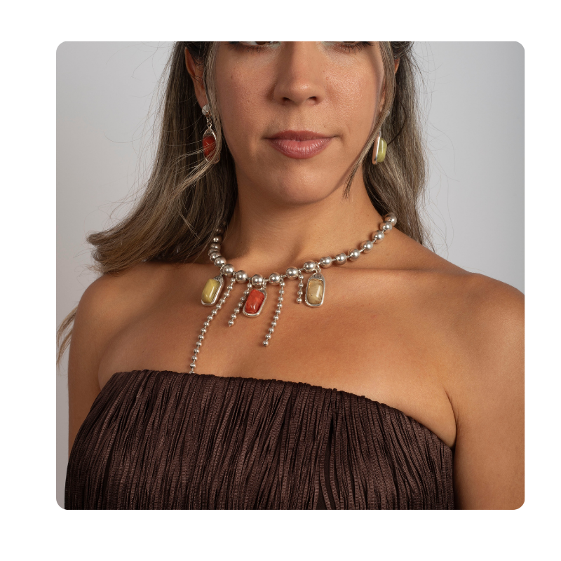 Collar Aurora cadena bolitas