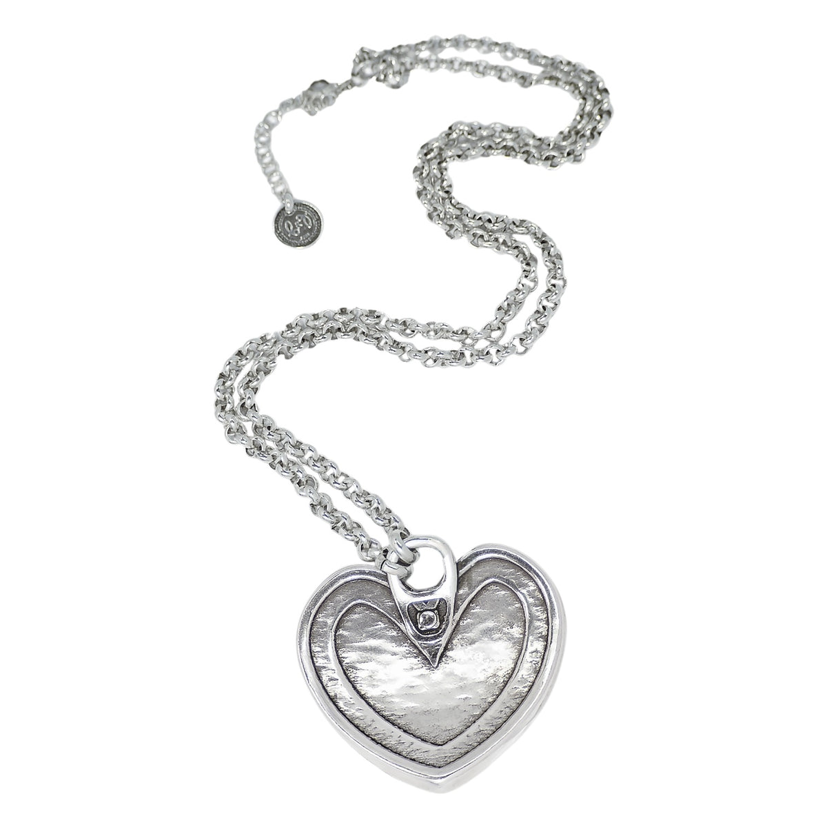 Collar largo con baño de plata y cadena