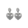 Pendientes con baño de plata y charm