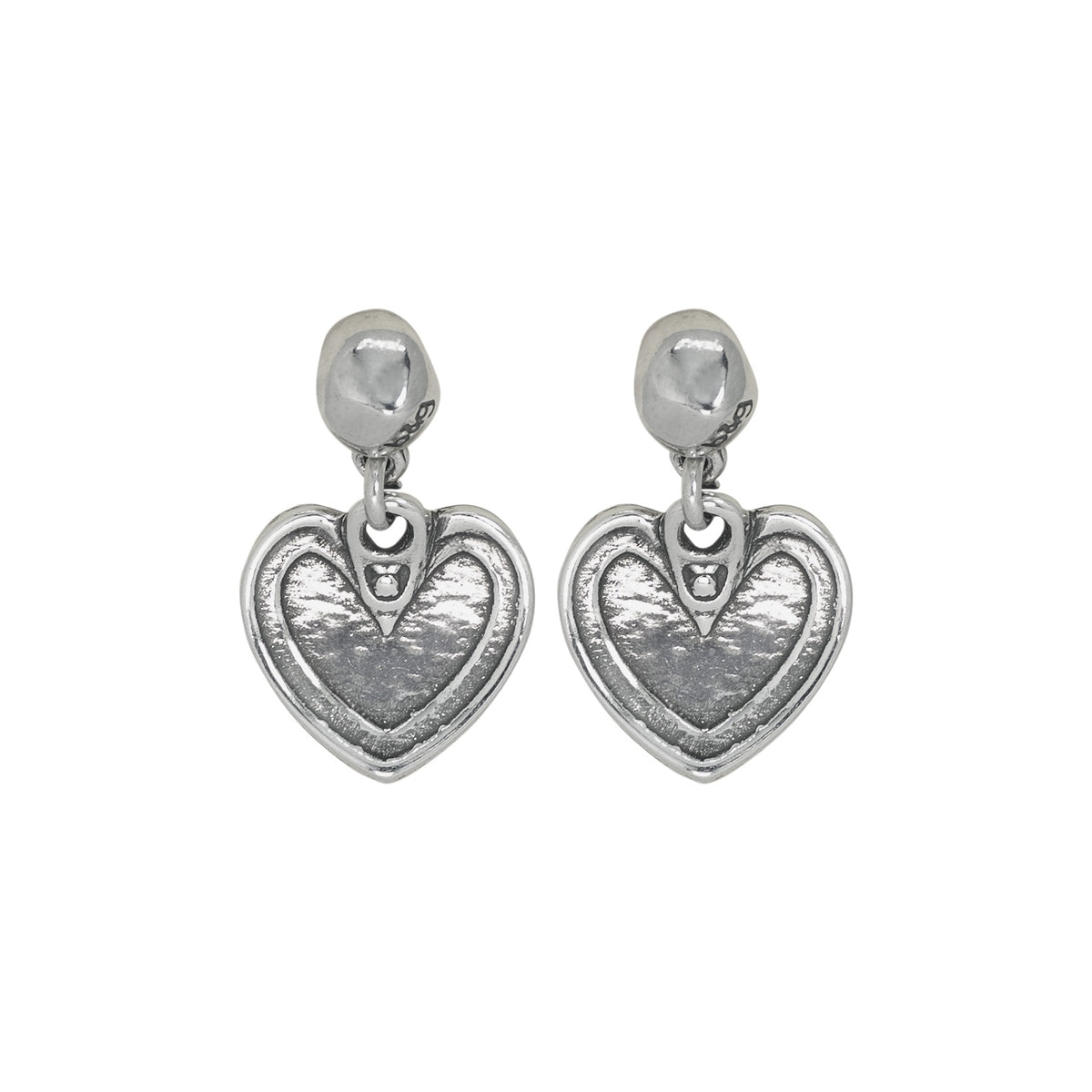 Pendientes con baño de plata y charm