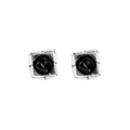 Pendiente con baño de plata y resina