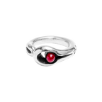 Anillo con baño de plata y resina