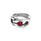 Anillo con baño de plata y resina