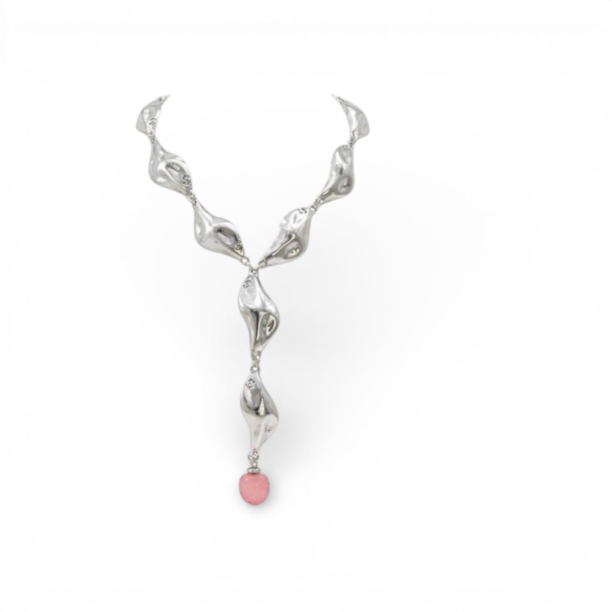 COLLAR PLATEADO BOLA COLOR