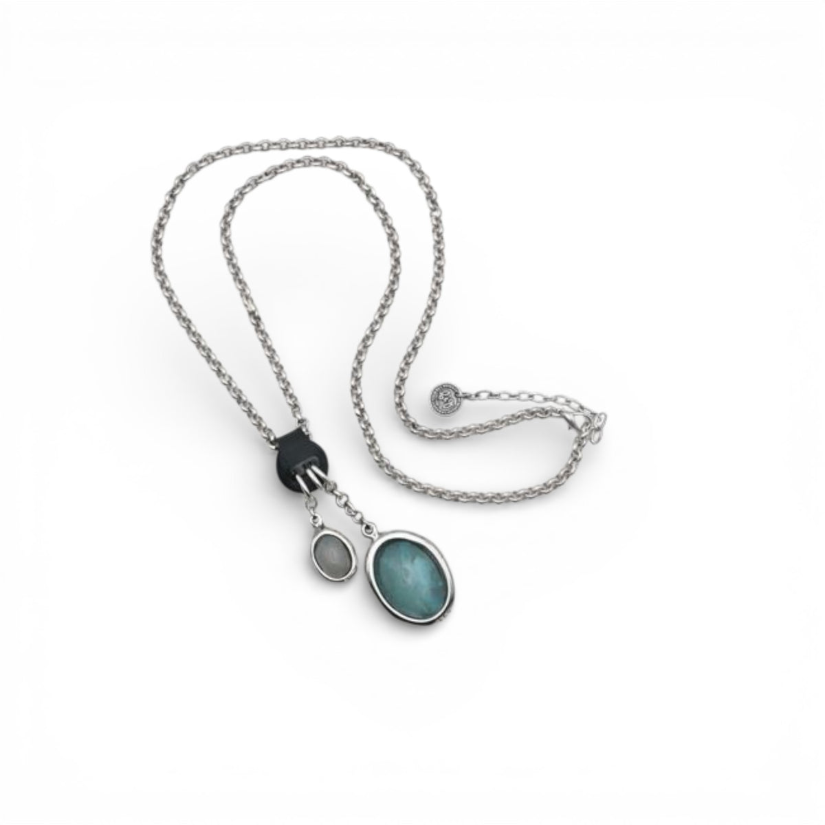Collar Vera largo cadena piel