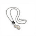 Collar Vera largo cadena piel