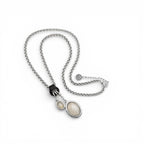 Collar Vera largo cadena piel