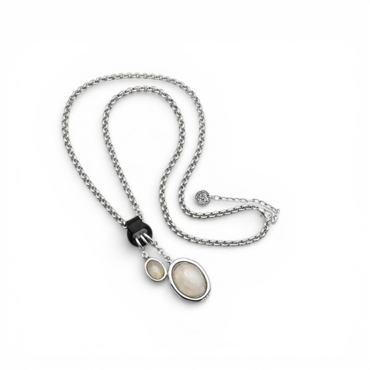 Collar Vera largo cadena piel
