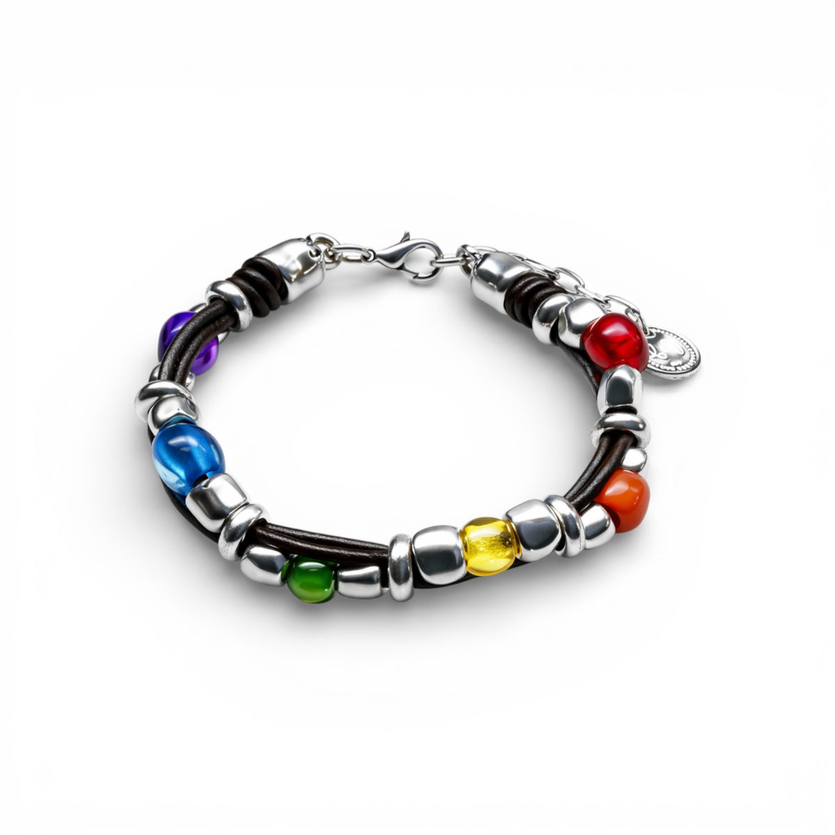 PULSERA MATICES CUERO