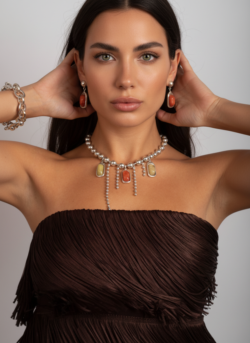 Collar Aurora cadena bolitas