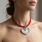 Collar cordon corazón XL