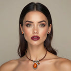 Collar Vera cuero charms