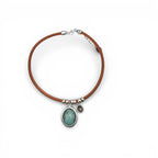 Collar Vera cuero charms