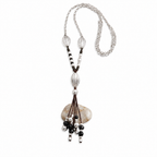 Collar largo oliva