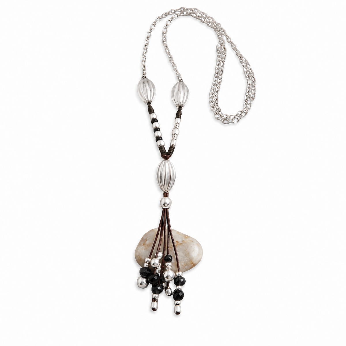 Collar largo oliva