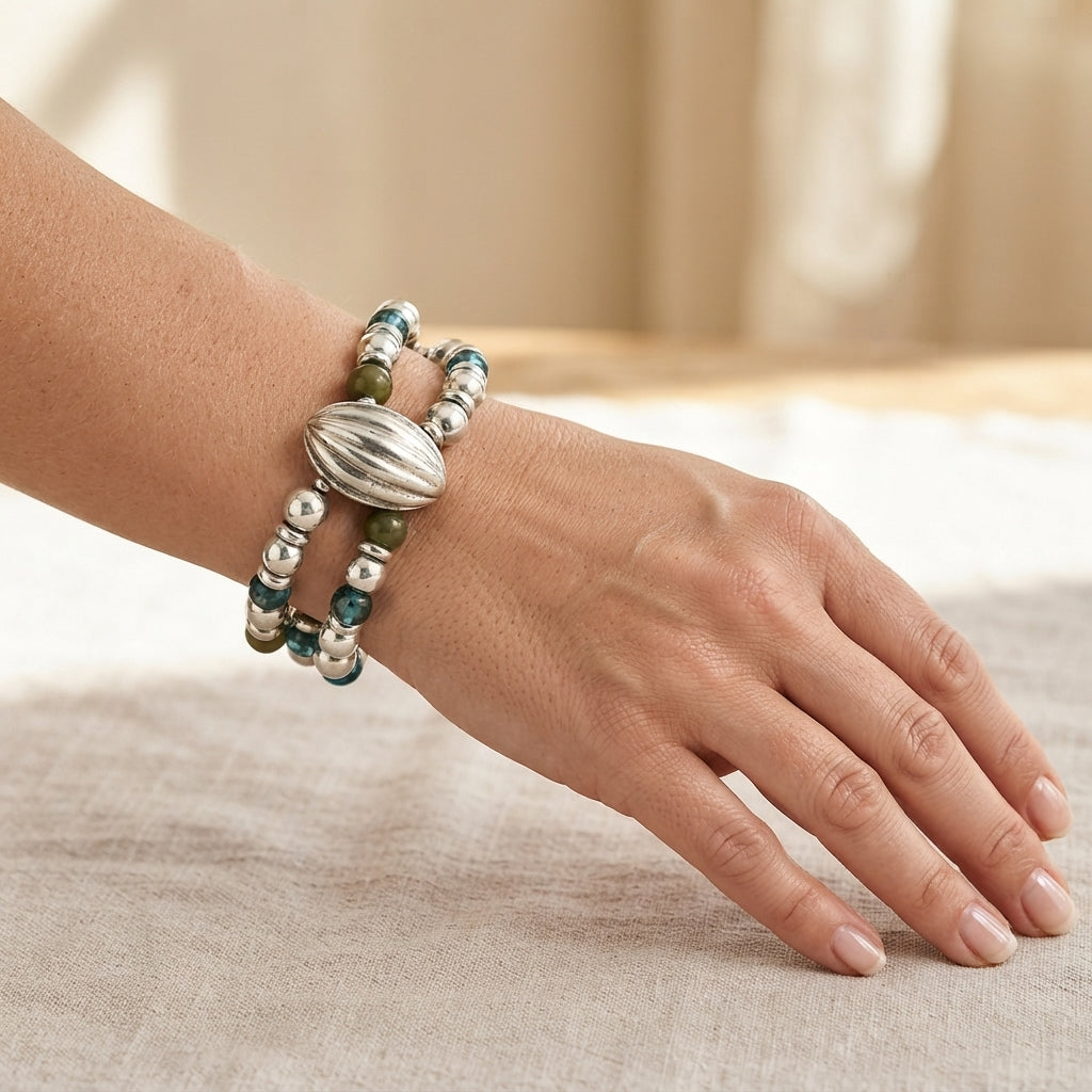 Pulsera Oliva doble elastica