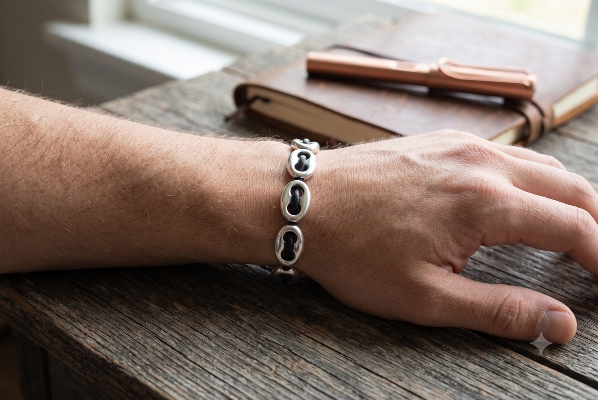Pulsera Nodo con piel